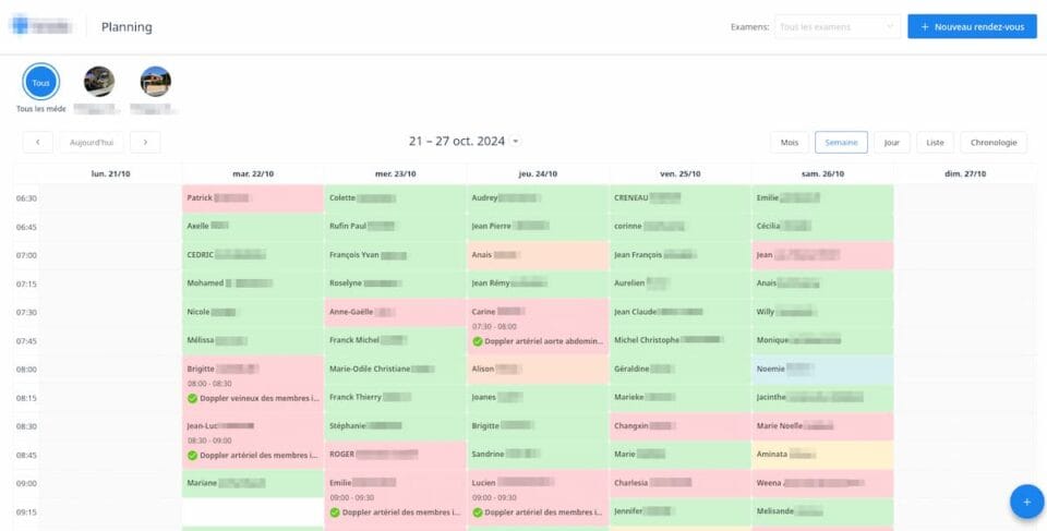 apercu du logiciel de réservation de rendez-vous