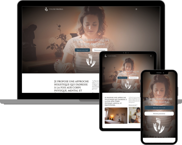Mockup du site de Coline Madral