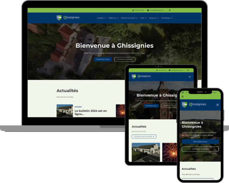 mockups site de la mairie de Ghissignies